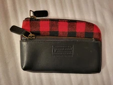 Pendelton Plaid Wool Wallet Organizer Zip Around 7"x5"