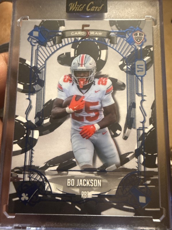 2025 Wild Card 5 Card Draw Bo Jackson 1/1 1st Trading Card Ohio State