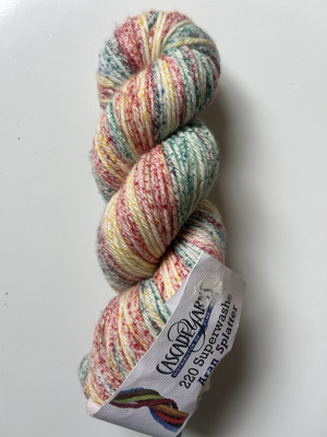 READ! Cascade 220 Superwash Merino Wool Aran Splatter Yarn Color 7 Multicolor