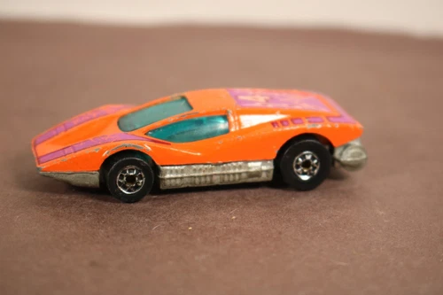 Vintage Hot Wheels Large Charge Orange Purple HK Base LQQK