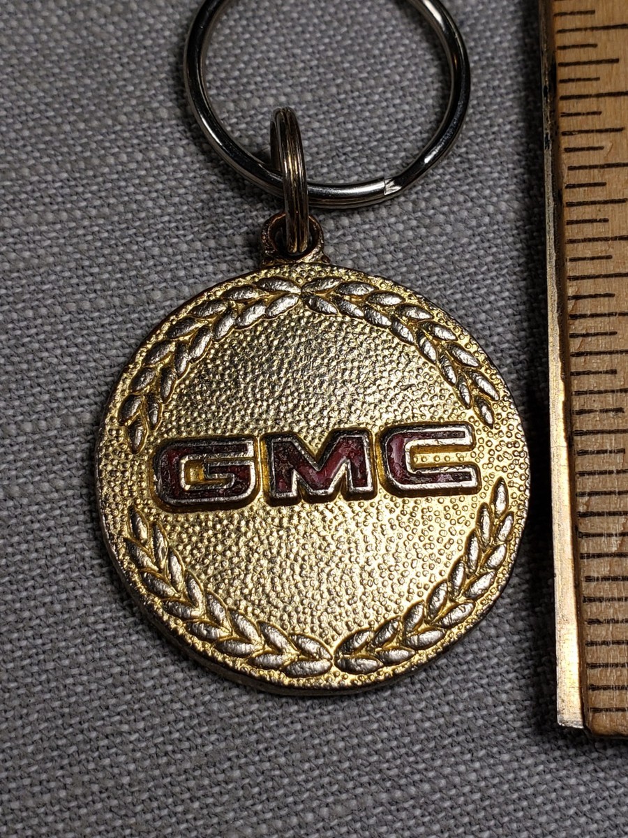 Vintage GMC Car Medal Keychain Logo Truck Car Engraved Delaware
