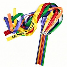 GSi Ribbon Wands & Rings for Kids Dance Ribbon Streamers with Sparkle Design &