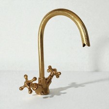 Copper Kitchen Faucet, Handcrafted Solid Copper Water Tap