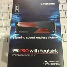Samsung 990 PRO with Heatsink 4TB NVMe M.2 SSD OPENED BOX 0 Hour - READ!!!!
