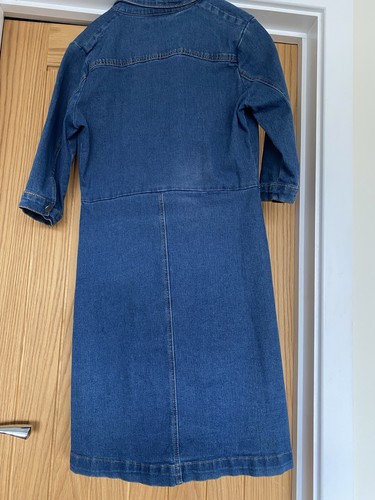 Sosandar Zip Front Indigo Denim Dress UK Size 14 NWT cost £79 - Picture 2 of 11