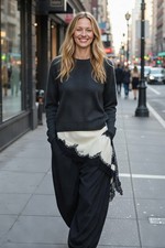  79 ZARA ZW COLLECTION PINSTRIPE BALLOON PANTS sz L 5344 258