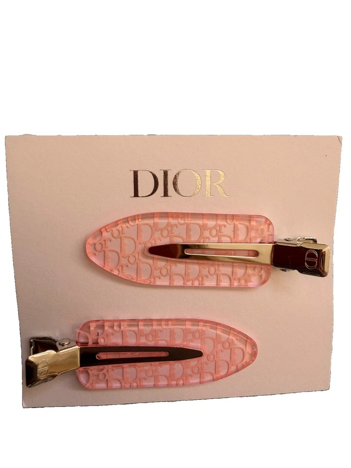 Authentic Dior VIP Gift Pink Oblique Monogram Hair Clips (Set of 2) –