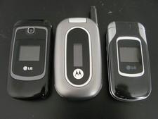 Lot Of Vintage Flip Cell Phones Motorola LG