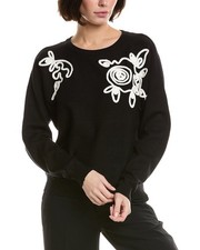 T Tahari Embroidered Sweater Women's