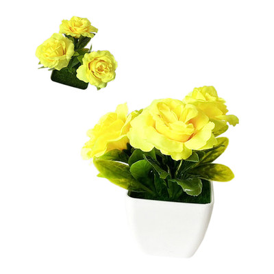 Für kleine Räume Künstliche Rose Pflanze Künstliche Moos Basis für Home Off
