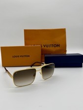 Louis Vuitton Evidence Square Sunglasses Gold Brown Gradient Authentic
