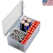 Multi-Purpose Battery Organizer - Transparent Design, Holds All Standard Sizes