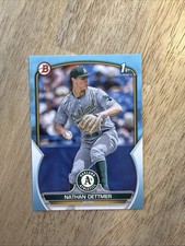 Nathan Dettmer 2023 Bowman Draft #BD-146 Sky Blue /499 Oakland Athletics