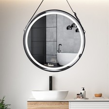 Dimmable Round Bathroom LED Lighted Mirror Vanity Makeup Smart Touch Anti-Fog