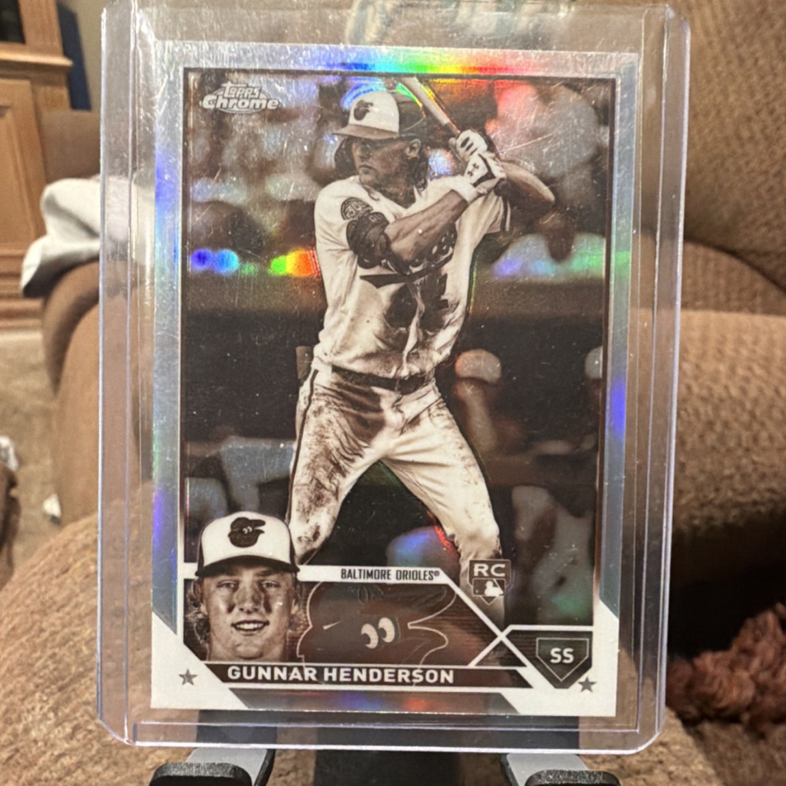 Topps 2023 Chrome Gunnar Henderson Sepia Refractor Rookie #2 Baltimore Orioles