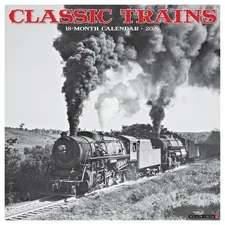 Classic Trains 2026 12" x 12" Wall Calendar(free shipping)