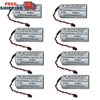 8x CR23500SE Battery For Mitsubishi Q series Q7BAT/CR23500SE 3V PLC with Plug