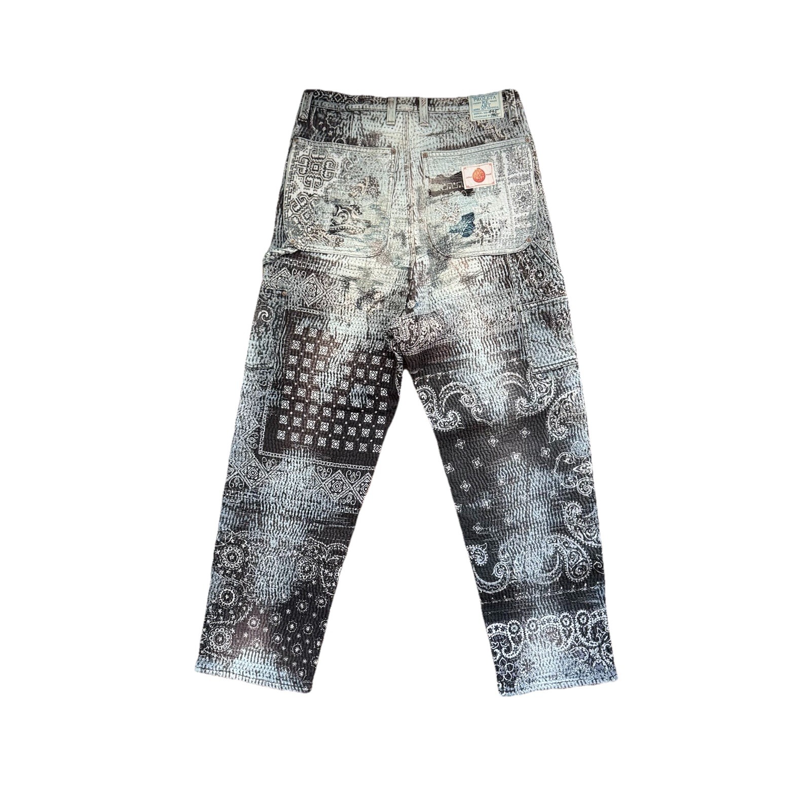 PROLETA RE ART - BANDANA PRINT CARPENTER PANTS SIZE: 34 image 2