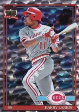BARRY LARKIN TOPPS 1991 35TH ANNIVERSARY RETRO CRACKLE FOIL REDS #T91-81 2026 S1