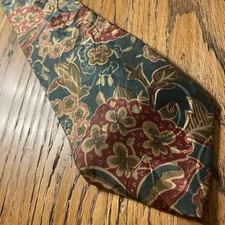 Vintage EUC M. Pendleton For Mark Shale Jacquard Silk Tie Hand Made In Italy
