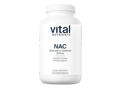 Vital Nutrients NAC N-Acetyl Cysteine 600 mg 200 caps Exp:09/2028 FREE SHIPPING
