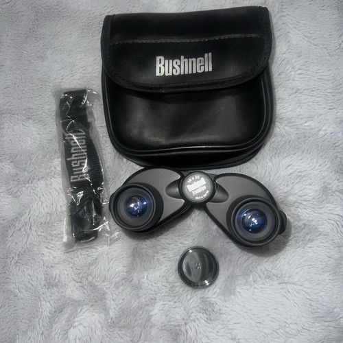 Bushnell PowerView Binoculars 10 x 25, Rare & Hard to Find.! Missing One Cap - Picture 4 of 6