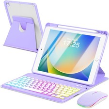 EAMPANG Case with For iPad 9th 8th 7th 10.2 / Air 3 Pro 10.5, Purple Mouse