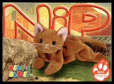 1999 Beanie Babies 2nd Edition Series 4 Nip the Gold Cat  214