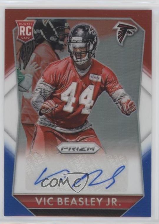 Vic Beasley Panini Prizm Rookie Signatures #RSVBJ Red/White/Blue