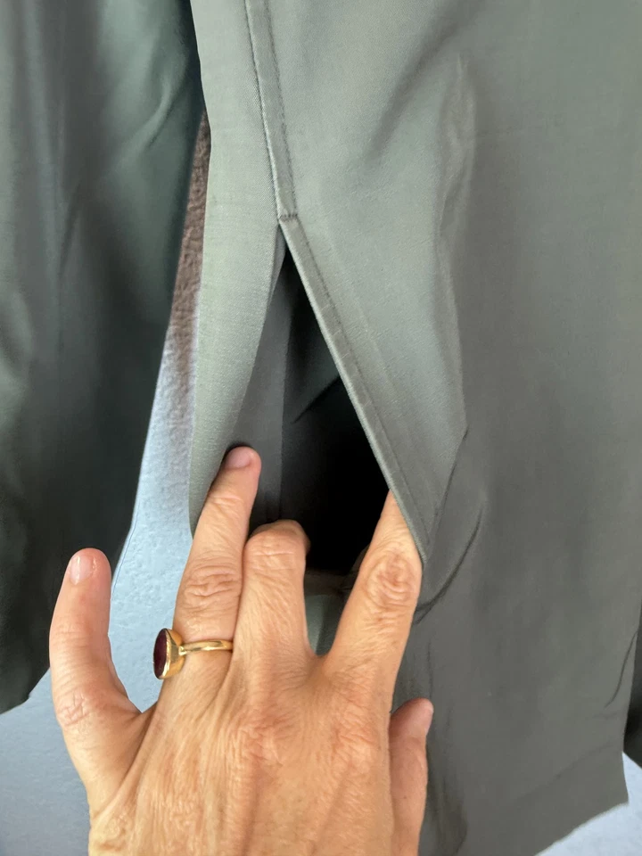 Theory Coat Womens Medium Wool Blend Hidden Button Lined Classic Jacket - Image 3 of 4