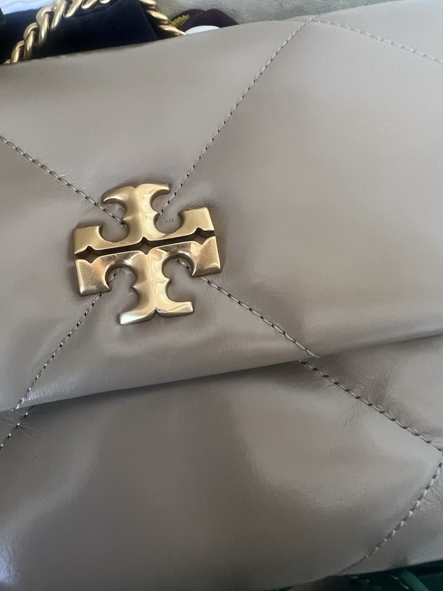 TORY BURCH $575 TAUPE OAK DIAMOND QUILT CONVERTIBLE SHOULDER  display picture 1