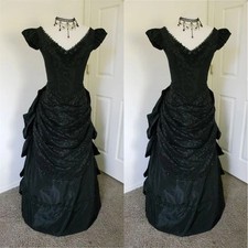 Victorian Black Bustle Wedding Dresses Victorian Gothic Georgian Period Vampire