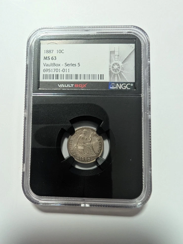 1887 Seated Liberty Dime NGC MS63 – VaultBox Series 5 – Certified Silver Coin - Image 2 of 4