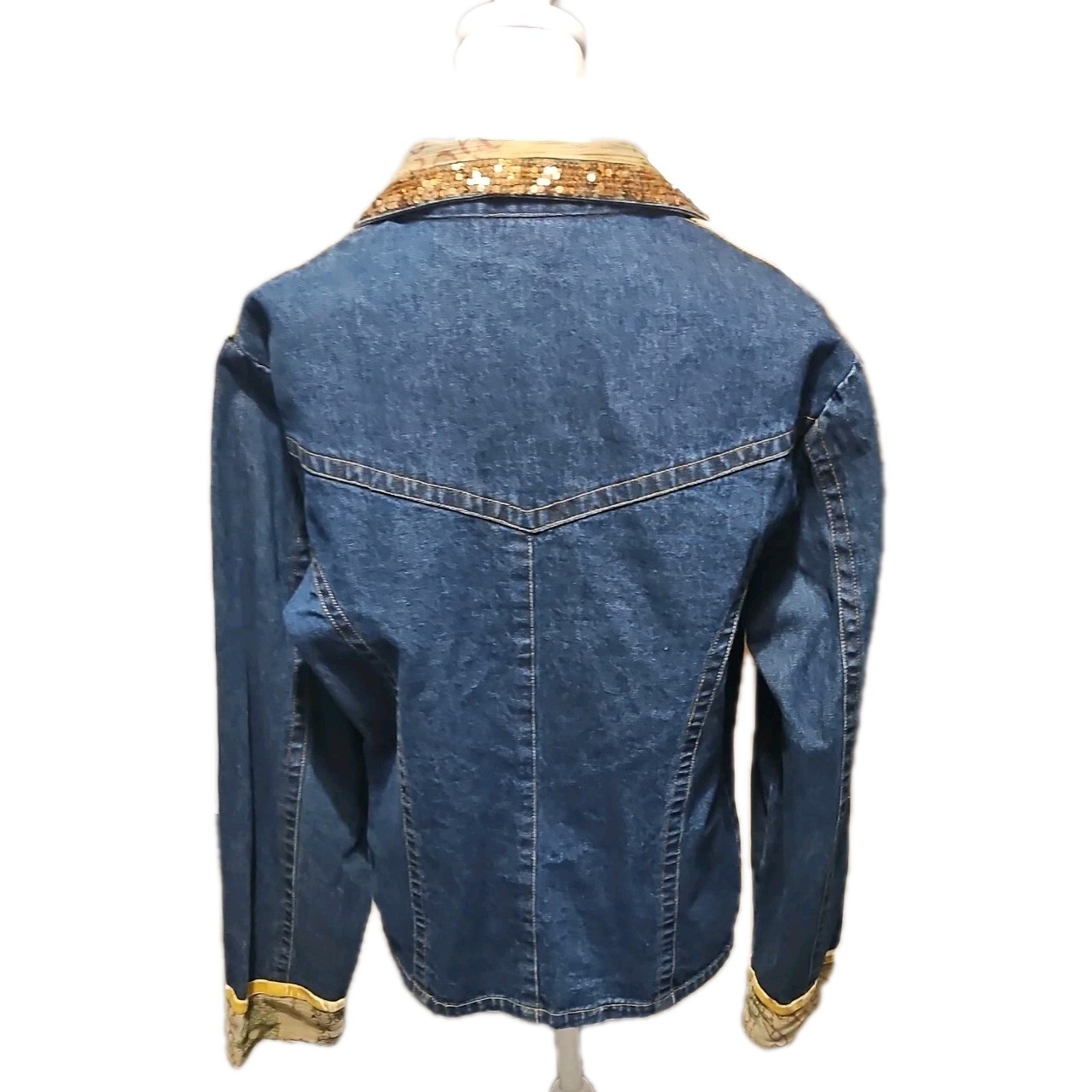 Vtg 90s Life Style Button Front Patchwork Design … - image 3