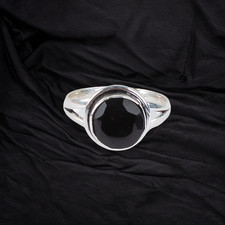 Black Onyx Gemstone 925 Sterling Silver Ring Handmade Jewelry Ring For Gift
