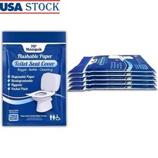 XL Disposable Toilet Seat Covers Flushable Travel Hygiene 60 Sheets Easy Carry