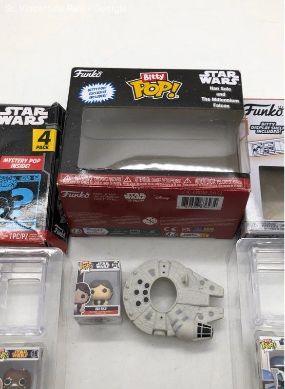 Funko Bitty Pop Star Wars Paquete de 4 y Funko Bitty Pop Han Solo Halcón Milenario Foto 3 de 4