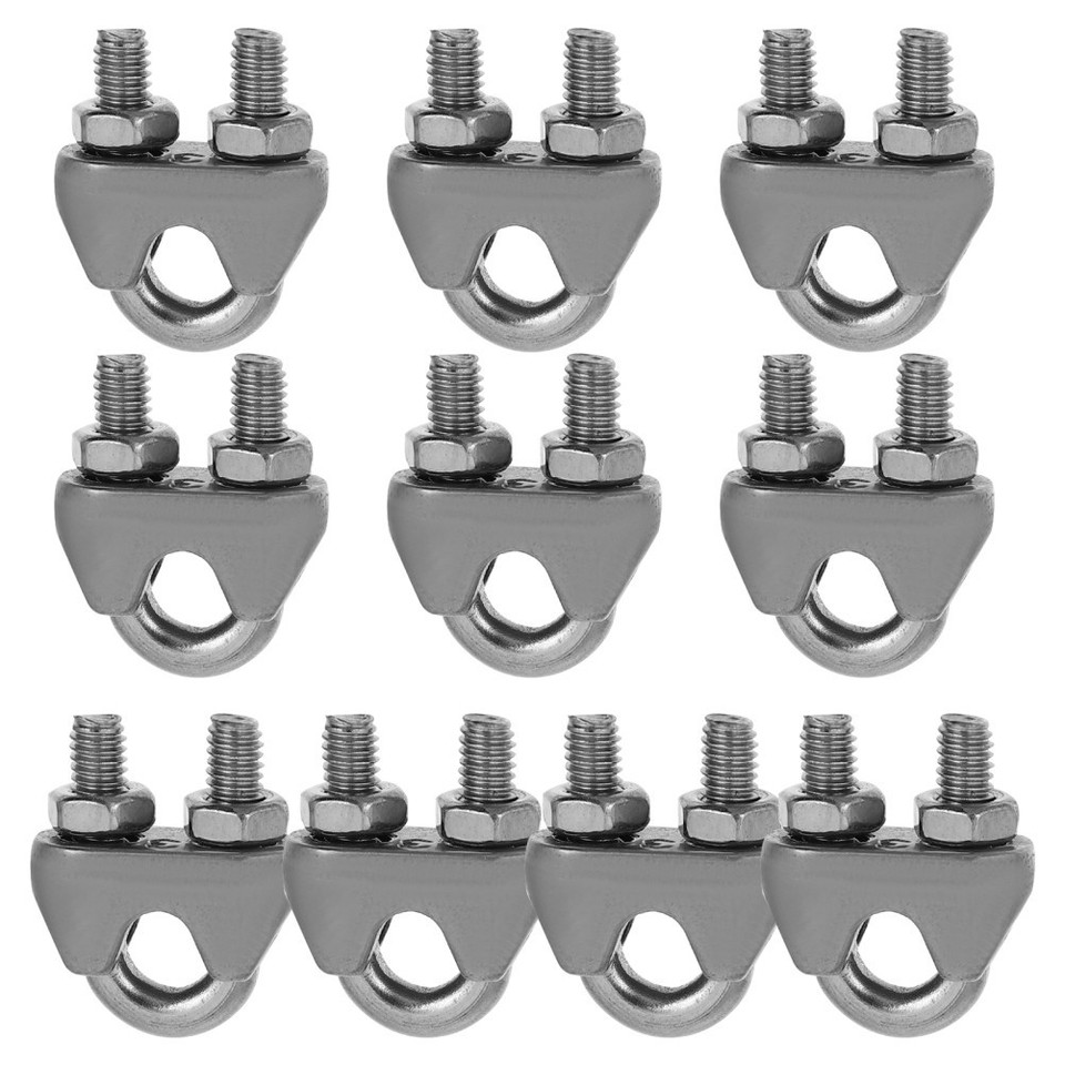 3 Pack Stainless Steel Wire Rope Clamp Metal Rigging Clamps Sturdy | eBay
