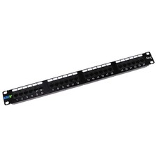 ICC Cat5e 24 Port 1U 19-inch Network Patch Panel - ICMPP0245E Black