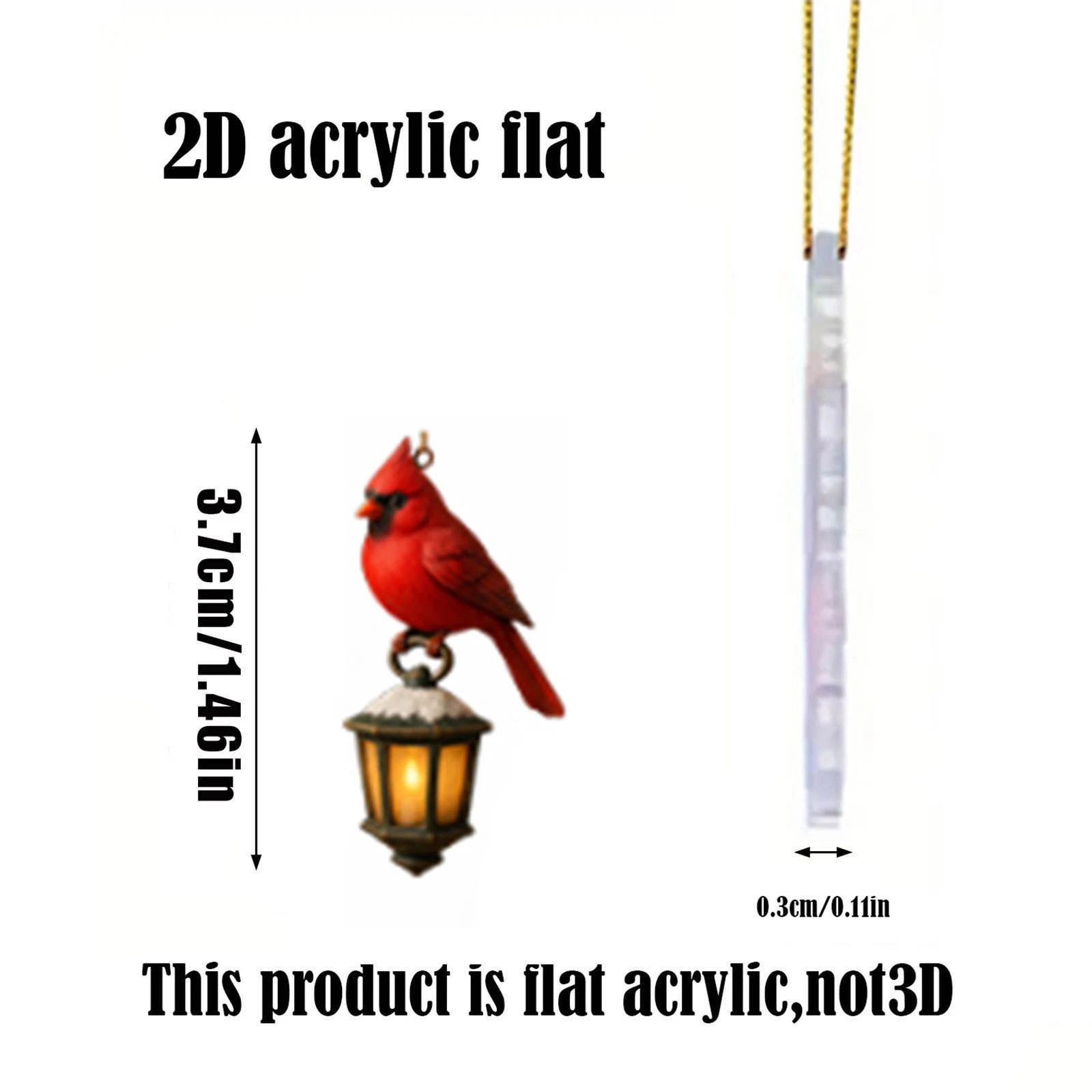 2025 Cardinalis Acrylic Advent Calendar 24 Days 2D Collectibles Decor