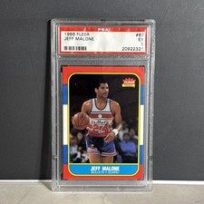 1986-87 Fleer Jeff Malone Rookie RC #67 Bullets PSA 5 