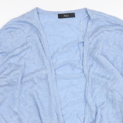 Blaue Damenstrickjacke von M&Co, Größe 12, Baumwollmischung - Bild 10 von 12
