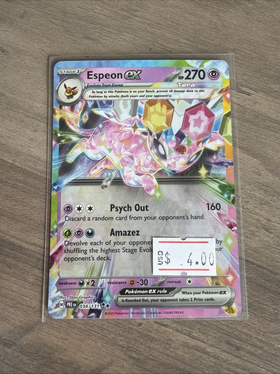 Espeon ex Holo Double Rare SV: Prismatic Evolutions 034/131 NM