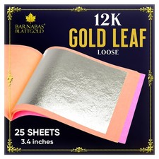 BARNABAS BLATTGOLD Gold Leaf 12K 25 Sheets 3.4"