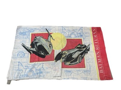 Vintage 1992 Batman Returns Pillowcase DC Comics 90s Batmobile Standard