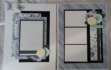 CTMH Floral Scrapbooking Layouts - 8.5 X 11 double set of 5 - ScrapAttic