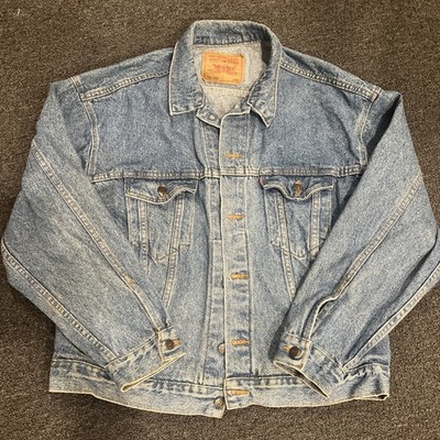 Vintage Levis Denim Jacket Mens Large Blue 70507-4890 Trucker Western USA