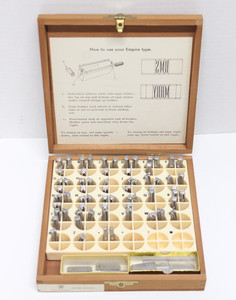 Kingsley EMPIRE INITIAL (One Third Size) Machine Co Letter Type Set Hot Foil