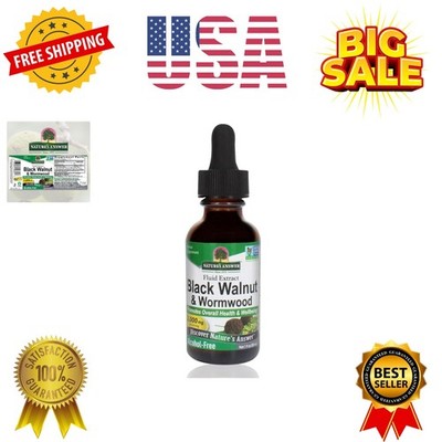 Natures Answer Black Walnut and Wormwood 1 oz 30mL 200mg. Extract, Liquid,pro...