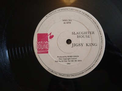Jigsy King - Slaughter House/Mad Them 12'' Reggae Vinyl 1993 New Sound NWS28